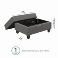 thumbnail image 5 of Bush Furniture Hudson Storage Ottoman in French Gray Herringbone, 5 of 5