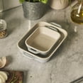 thumbnail image 3 of Staub Ceramic 2-pc Rectangular Baking Dish Set - Macaron Pastel Blue, 3 of 6