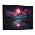 thumbnail image 2 of Designart "Reflection Of The Full Moon On The River In Purple" Abstract Landscape Floater Framed Wall Art Prints, 2 of 5