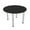 Black Cypress w/Silver Base, variant on 46" Round Conference Room Table With Metal Post Legs Harmony Series