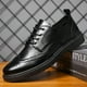 thumbnail image 3 of Zapatos casuales de cuero para hombre, zapatos de primavera para hombre, zapatillas retro británicas, zapatos de moda de estilo coreano, ropa de trabajo, zapatos que combinan con todo, 3 of 6
