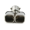 thumbnail image 4 of Unique Bargains Universal 72mm Inlet Curved Type Double Slant Cut Exhaust Muffler Tip for Car, 4 of 5
