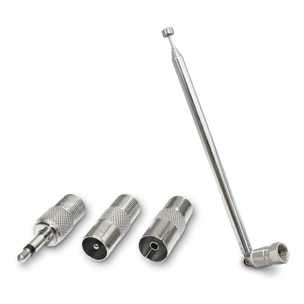 Antena aérea de radio FM, antena Mellbree con 4 adaptadores Antena interior FM de 10 secciones Se aplica a 75 hm Unbal Tivoli Audio Modelo Yamaha Denon Pioneer Onkyo Roberts Hitachi Bose