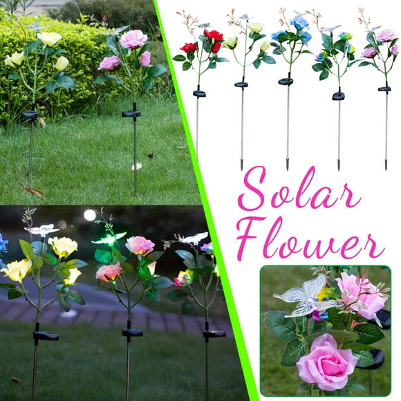Rengui Led Rose Flower Transparent Combination Ground Lamp Lamp Summer Savings Clearance