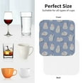 thumbnail image 6 of Honeii Cute Fat Cat print Leather Coaster Set of 4, ideal for safeguarding your furniture from drinks spills and effortless cleanup-Square, 6 of 6
