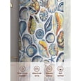 thumbnail image 6 of Summer Ocean Sheer Curtains 84 Inch Long 2 Panels, Vintage Shell Starfish Conch Light Filtering Rod Pocket Curtains, Sheer Voile Drapes for Living Room Bedroom, 52"x84", 6 of 8
