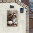 thumbnail image 2 of 1pc 12x8 Inch Autumn Farmhouse Tin Sign - Rustic Fall Wall Decor with Pumpkins, Leaves Berries, Vintage Metal Plaque for Home, Bar, Kitchen, Thanksgiving Halloween Decorations, 2 of 4