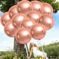 thumbnail image 5 of Big, Rose Gold Mylar Balloons - 12 Pieces, 22 Inch | Rose Gold Balloon, New Years Eve Party Supplies 2023 | Copper Balloons, Rose Gold Party Decorations | Rose Gold Balloons, Rose Gold Foil Balloon, 5 of 5