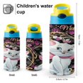 thumbnail image 2 of The Aristocats Kids Water Bottle with Silicone Straw And Spill-Proof Lid, Stainless Steel Double-Wall Vacuum Insulated Water Bottles for Boys Girls, 2 of 8
