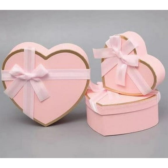 LEXSOMEO 1 Set Valentines Day Heart Shaped Boxes Valentines Nesting Cardboard Cookie Box Flower Box Wraps Boxes For Wedding Birthday Present Wrapping Packaging Pink