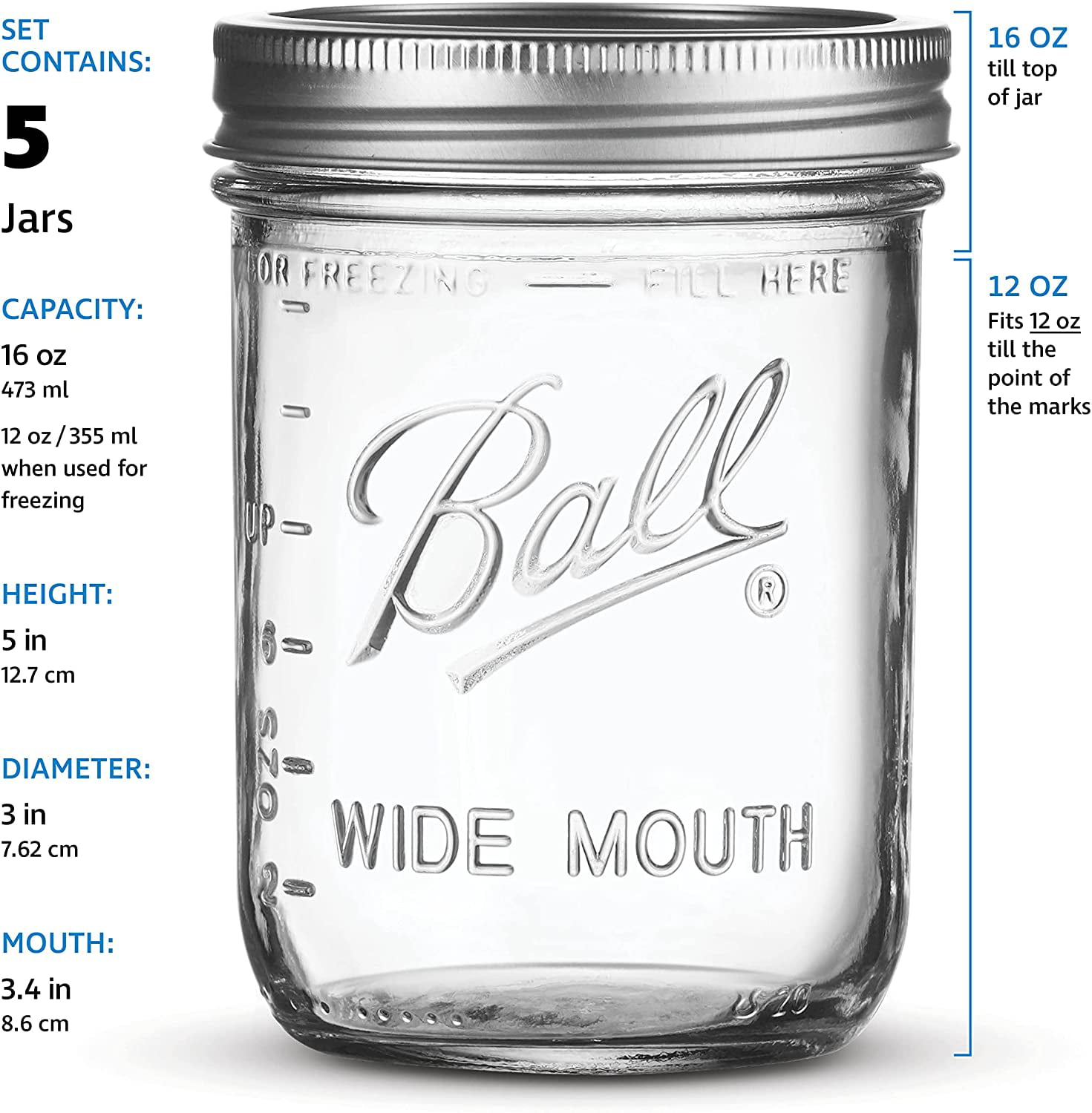 Ball Wide Mouth Mason Jars 16 oz 6 Pack Only $13.59 (Reg. $29)