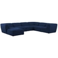 thumbnail image 2 of Meridian Furniture Miramar Navy Durable Linen Textured Modular Sectional, 2 of 14