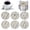 H002- White (Style B), variant on Diamond Art, Diamond Painting Coasters, Diamond Painting Coasters Kit, Diamond Art Coasters, 6Pcs Animal Pattern Full Drill Diy Rhinestone Waterproof Coasters with Metal Storage