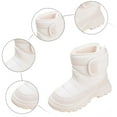 thumbnail image 6 of Zshosam Toddler Boot Baby Boys Girls Winter Warm Shoes Cozy Fleece Snow Boots Toddler Non-Slip Walking Shoes Infant Outdoor Water Resistance Booties Size 8.5,(White Toddler 8.5), 6 of 7