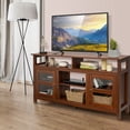 thumbnail image 5 of Costway 58'' TV Stand Entertainment Console Center W/ 2 Cabinets Up to 65'' Walnut, 5 of 11