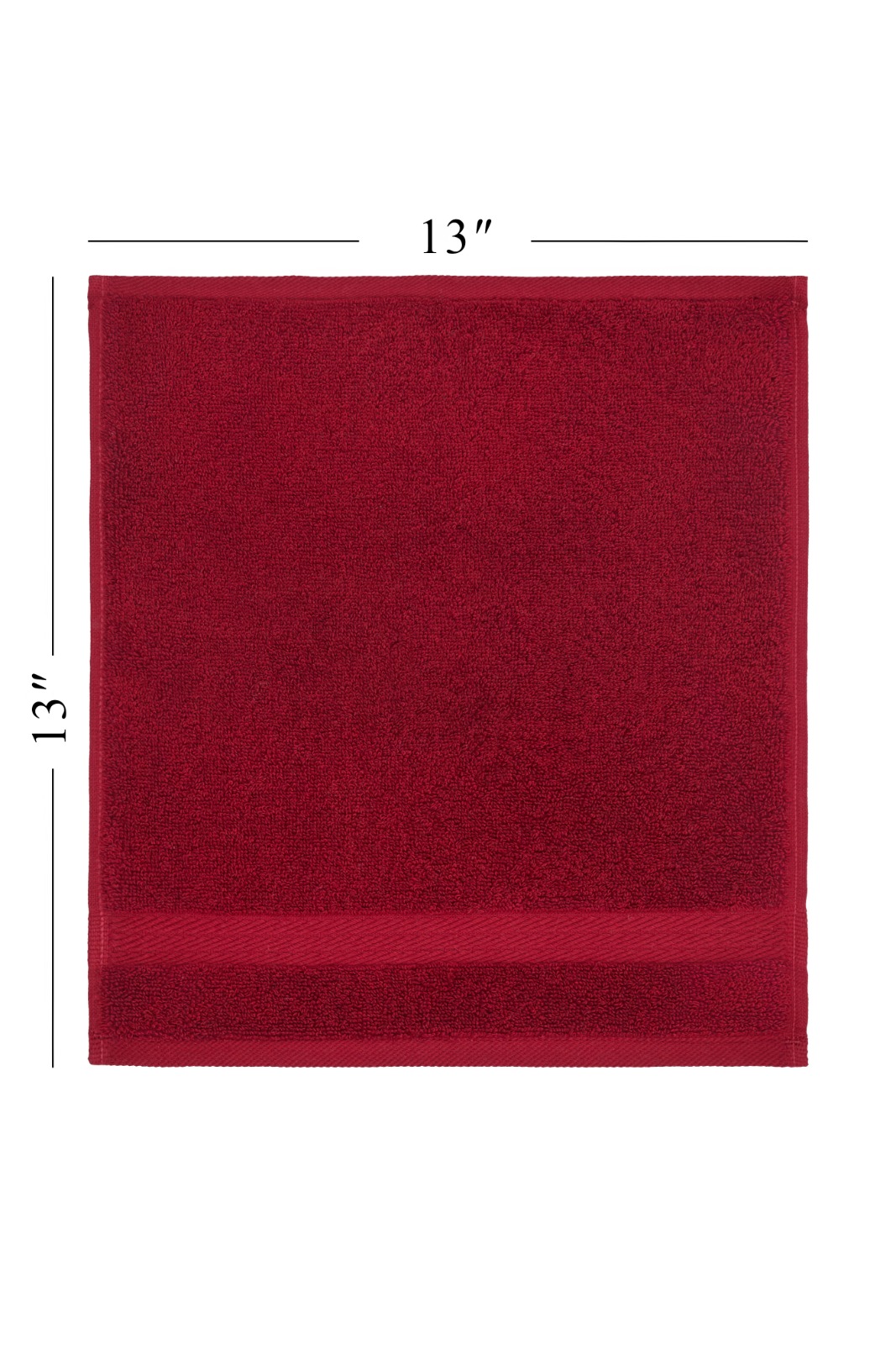 Ozdilek 6-Piece Washcloth Set 13x13 Bath Towels 100% Turkish Cotton, 600 GSM, Soft, Gentle on Sensitive Skin, Multi-Purpose Use, Washable, Reusable, Ideal for Baby Care & Spa 6 Towels (Brick Red)