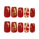 thumbnail image 4 of Maple Leaf Press on Nails Short Square Nails Thanksgiving Day Fake Nails with, 4 of 5
