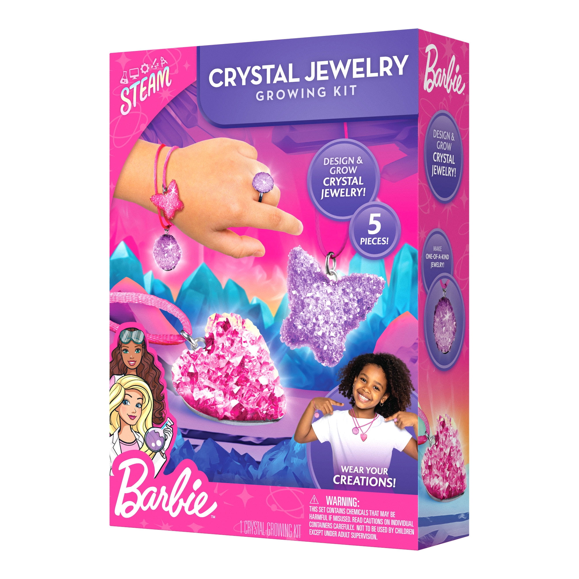 Barbie Crystal Jewelry Growing Kit for Creative Crafting and Design by Blue Marble