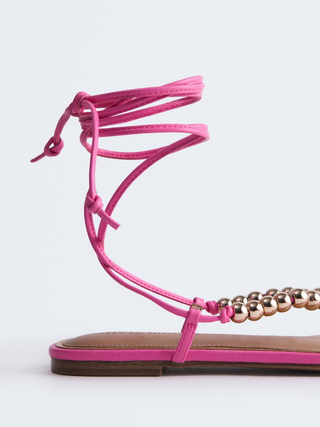 Free Assembly Women's Beaded Wrap Sandals