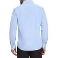 thumbnail image 3 of CAMISAS DE NEGOCIO DE MANGA LARGA PARA HOMBRES CON PATRÓN A CUADROS S AZUL BLANCO, 3 of 5