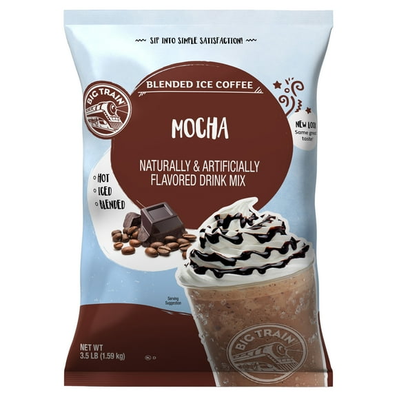Big Train Mocha Blended Ice Coffee Beverage Mix, 3.5 lb