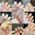 thumbnail image 5 of RAGUPEL 24Pcs Glue on Nails for Women,Dimensional Bow Short Fake Nails,Glossy Finish Press on Nails Long,False Nails for Daily Life,Dating and Gatherings,Style3, 5 of 7