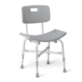 thumbnail image 3 of Medline Bariatric Bath Chair and Shower Chair with Back for Elderly, Sturdy, 12-In Seat, 550 lb Weight Capacity, Gray, 3 of 4