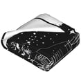 thumbnail image 2 of Salouo Futuristic Moonlit Cityscape Print Bed Blankets,Flannel Blanket Comfortable Air Conditioning Blanket Lightweight Blanket for Sofa Bed Travel & Couch -80"x60", 2 of 8