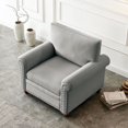thumbnail image 5 of Unique Choice 35.8"L Modern Club Accent Chair Single Sofa Chair with Rolled Arm, Grey, 5 of 8