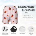 thumbnail image 3 of Zufioo Strawberry Mens Swimsuit Trunks with Compression Liner,Quick Dry Sports suit,Beach Board Shorts with Pockets,Bathing Suits,Swimwear for Gym,swimming pool,Outdoor Activities-X-Large, 3 of 6