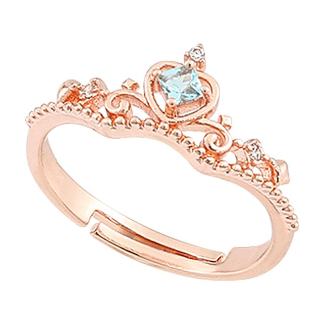 Disney Princess Collection Open Rings Sweet Tangled Mermaid Jewelry Accessories Designer Charms Jewellery Brand Rings for Women