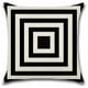 thumbnail image 3 of 4 Piezas Fundas de Cojines 45 x 45 cm, Funda de Almohada Decorativa Cuadrada Funda de Cojín para Sofá Estampado Animal Blanco y Negro Mingon Lino Decoración del Hogar para Dormitorio, 3 of 5