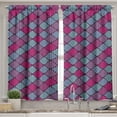 thumbnail image 2 of Ambesonne Geometric Valance & Curtain, Motif, 55"x36", Aqua Magenta Violet, 2 of 6