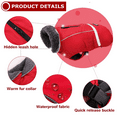 thumbnail image 7 of Qbleev Reflective Dog Coat with Furry Collar, Waterproof, Red, Medium, 7 of 7