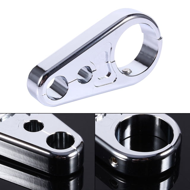 Motorcycles BrakeCable Wire Clamp Clip, Fits 1in Handlebar, Easy to Install, Two Separate Holes for Cables