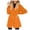 Orange, variant on YDFCWXW Long Rain Coat for Women Packable Rain Jacket Womens Waterproof Raincoat Lightweight Hooded Windbreaker Trench Coat Red, S