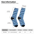 thumbnail image 2 of Balery Blue Squares Calcetas Largas con Estampado para Hombre y Mujer – Suaves y Transpirables, Talla Única (US 5-11), 2 of 6