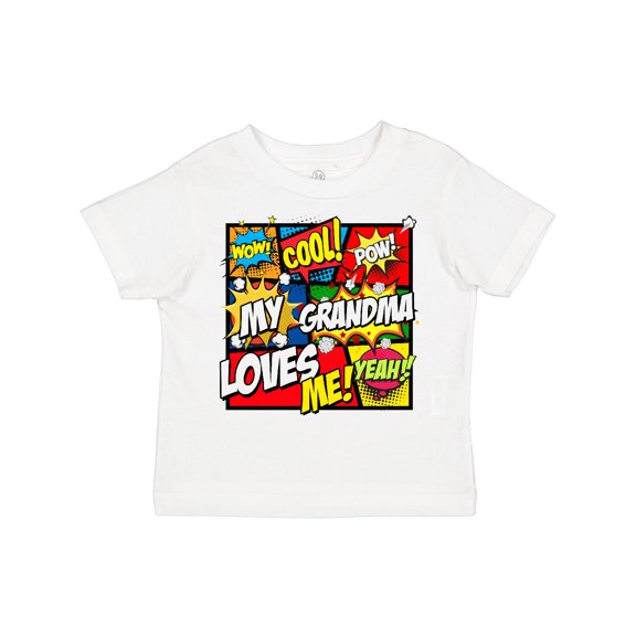 Inktastic My Grandma Loves Me Superhero Boys or Girls Toddler T-Shirt