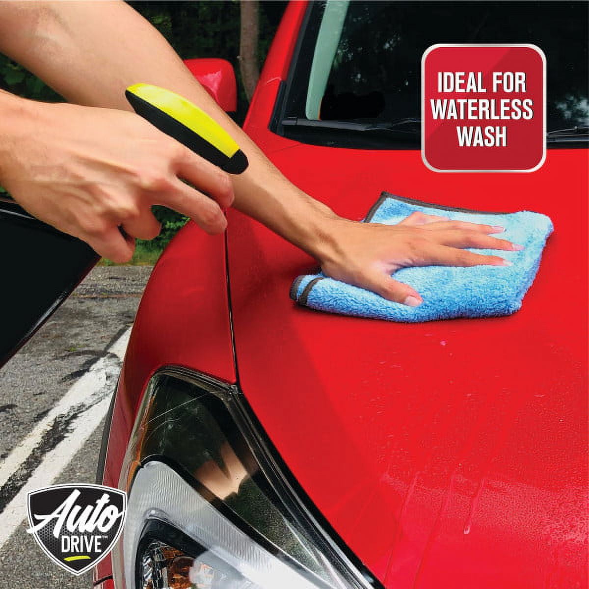 Auto Drive Super Soft Detailing Cleaning Towels, Blue and Yellow, 8 Packs