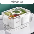 thumbnail image 3 of Fridge Organizer with Lids,4 Compartment Airtight Veggie Fruit Storage Containers for Fridge with Handle,Stackable Organizer,Fresh Produce Saver for Food and Storage for Fruit,Veggie, 3 of 7