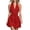 Red, variant on Women Halter Mini Dress V Neck Sleeveless Tie Waisted Cocktail Party Short Dresses Y2k Trendy Going Out Outfits