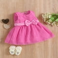 thumbnail image 3 of PENGXIANG Robe de Fête Princesse pour Bébé Fille 4 Couleurs à Carreaux Sans Manches Robe Trapèze avec Ceinture Nœud, 3 of 8