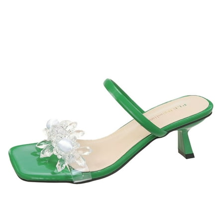 

nsendm Cork Wedge Sandals Women Mint Fashion Women‘s Breathable Lace Up Shoes Flip Flops Sandals for Women Dressy Sandal Green 8