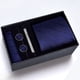 thumbnail image 1 of Cajas de regalo Corbata para hombre Bufanda cuadrada Gemelos Clip de corbata Conjunto de cinco piezas Negocios formales Rayas azules, 1 of 6