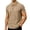 Brown, variant on Dxzfnsa Shirts for Men Loose Lightweight Button Down Short Sleeve Shirts Summer Men's Casual Cotton Lapel Collar Solid Color Beach Shirts