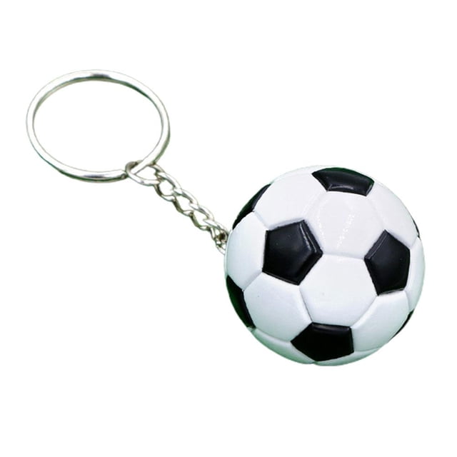 Football Souvenir Key Chain - Faux Leather Keyrings Soccer Keychain 9CH2