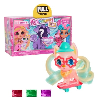 Hairdorables Pets Series 2, Hairdorables Dolls Animal, Accessories Surprise Collectible Kids Toys, Gifts for Birthday Halloween Christmas Easter Holiday 1 Pack w/ Bonus Snoep in Beperkte Oplage