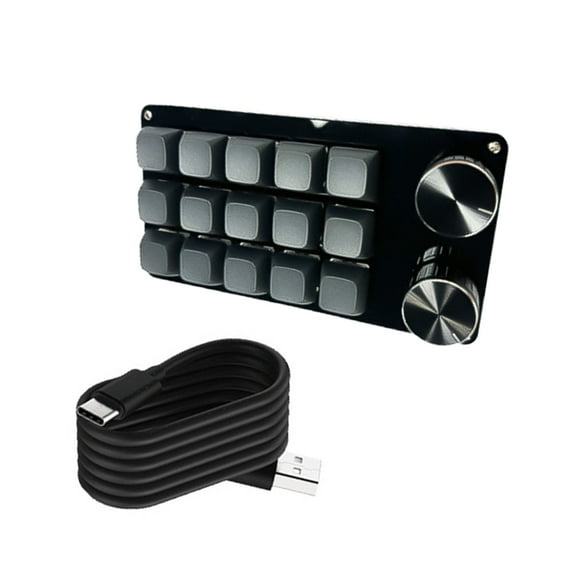 Programmable Macro Keyboards With 2Knobs,Mechanical Gaming Keypad,Hot Swappable Switches,Wire Customizable Control Pad