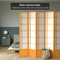 thumbnail image 2 of Red Lantern 7 ft. Tall Double Cross Shoji Screen - Honey - 6 Panels, 2 of 6