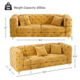 thumbnail image 6 of Rophefx Tufted Velvet Chesterfield Sofa Couch, Modern Upholstered Velvet Loveseat, 6 of 8